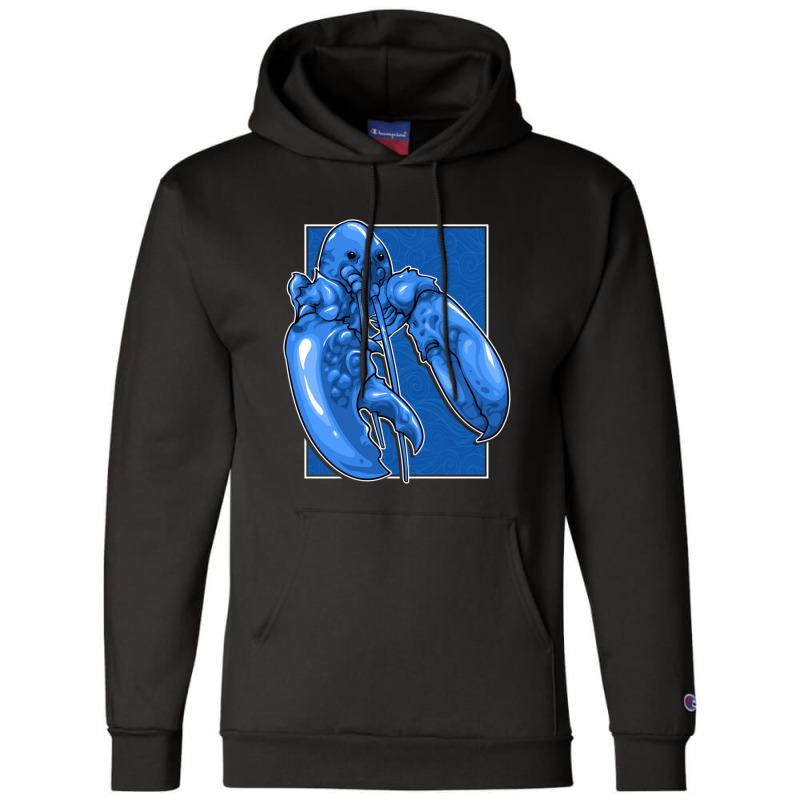 Funny Jumpscare Lobster Meme Blue Crustacean Pullover Hoodie Champion Hoodie | Artistshot