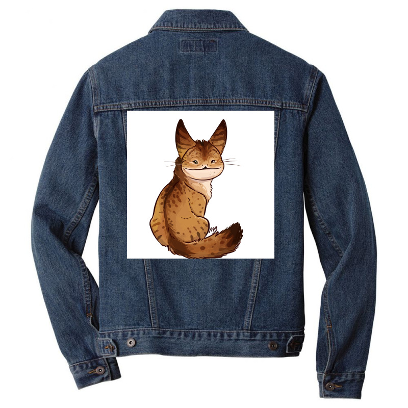 Cat Poster Retro Men Denim Jacket | Artistshot