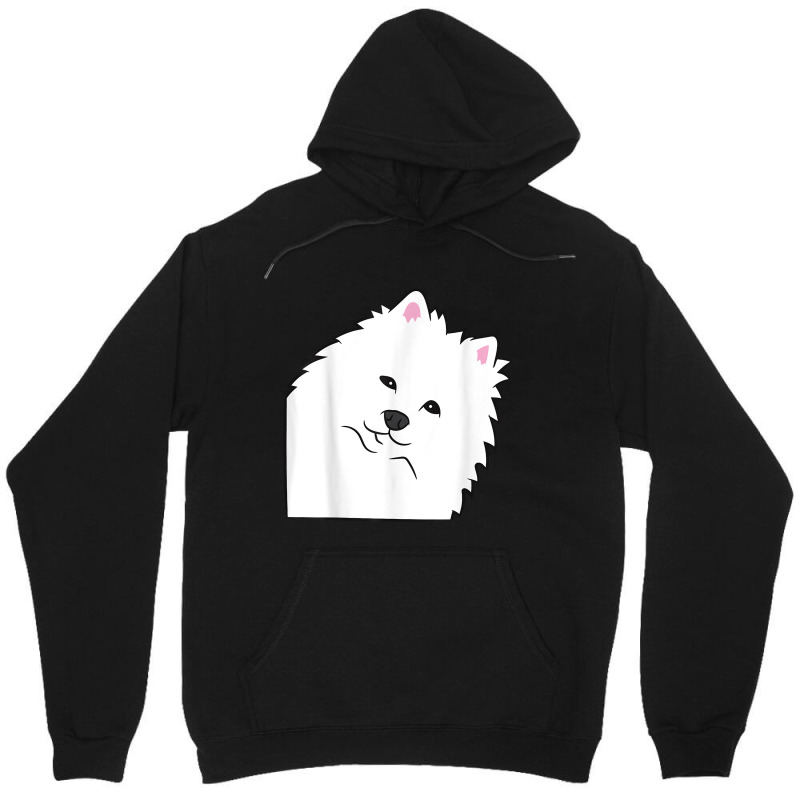 American Eskimo Dog Peeking From Side Cute American Eskimo T Shirt Unisex Hoodie by shmonotpv4s | Artistshot