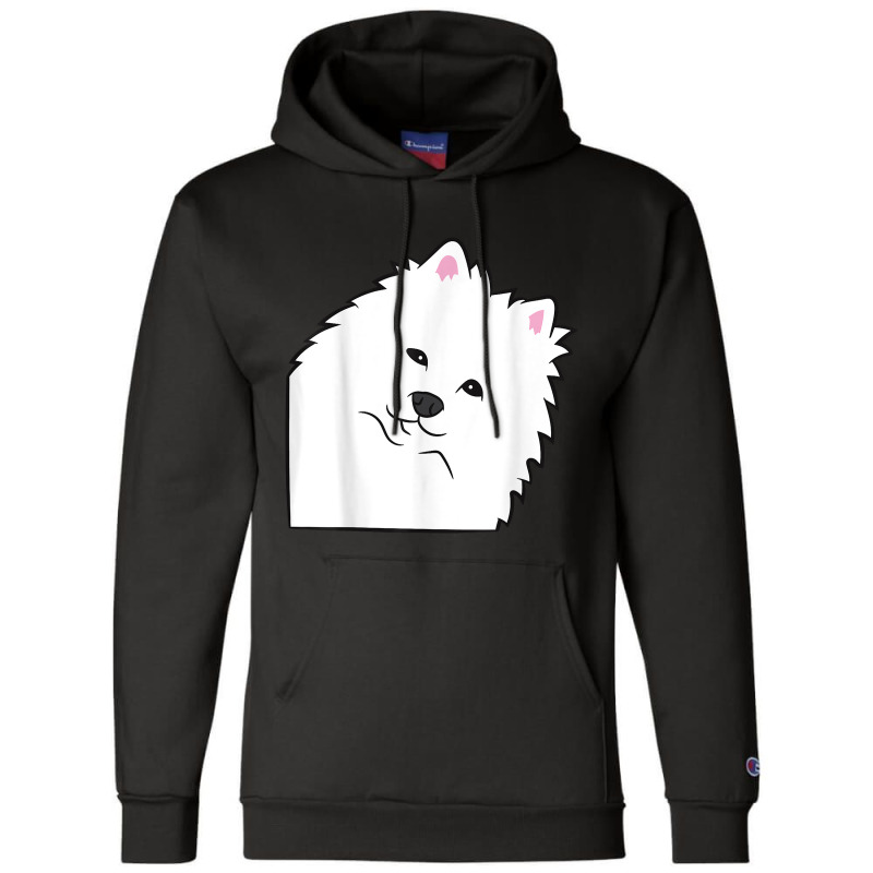 American Eskimo Dog Peeking From Side Cute American Eskimo T Shirt Champion Hoodie by shmonotpv4s | Artistshot