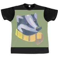 Badger Honey Badger With Scarf Eyesasdaggers Poster Graphic T-shirt | Artistshot