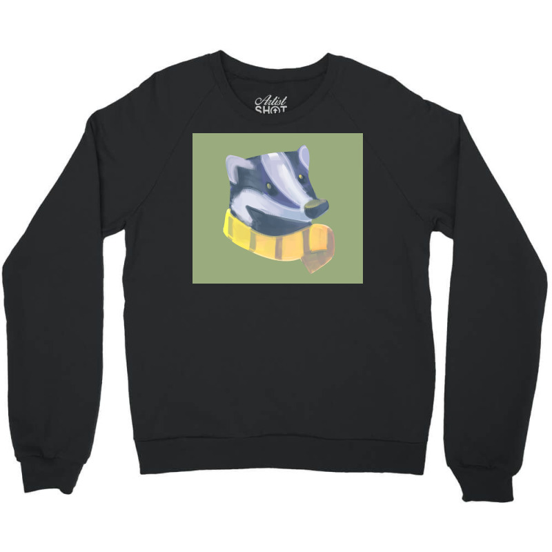 Badger Honey Badger With Scarf Eyesasdaggers Poster Crewneck Sweatshirt by caylumjenrri3 | Artistshot