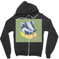 Badger Honey Badger With Scarf Eyesasdaggers Poster Zipper Hoodie | Artistshot