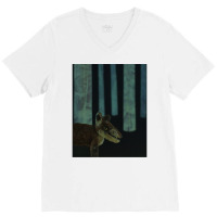 Fox Classic Cute Boy V-neck Tee | Artistshot