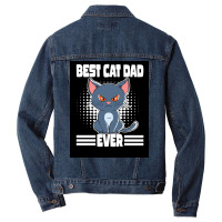 Best Cat Dad Ever Poster Aesthetic Men Denim Jacket | Artistshot