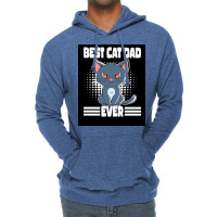 Best Cat Dad Ever Poster Aesthetic Lightweight Hoodie | Artistshot