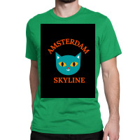 Amsterdam Skyline Cat Poster Tumblr Classic T-shirt | Artistshot