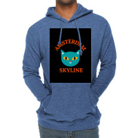 Amsterdam Skyline Cat Poster Tumblr Lightweight Hoodie | Artistshot