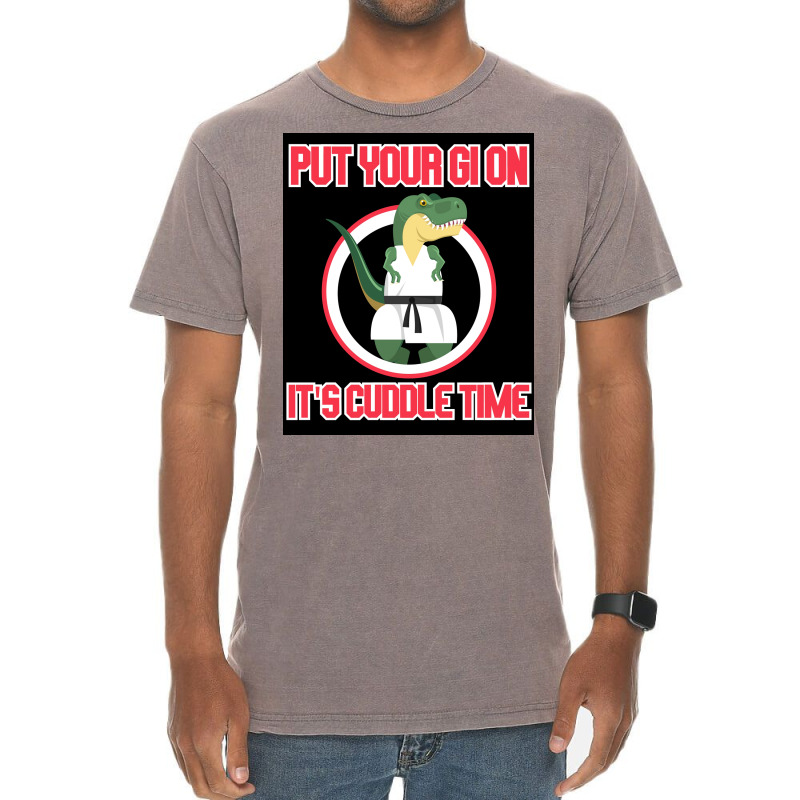 Bjj Put Your Gi On Now Letx27s Cuddle Poster Red Vintage T-Shirt by dergiakcjaj | Artistshot