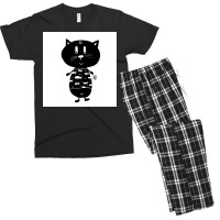 Black And White Cat Nr11 Poster 70s Men's T-shirt Pajama Set | Artistshot