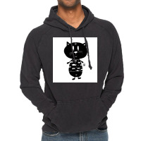 Black And White Cat Nr11 Poster 70s Vintage Hoodie | Artistshot