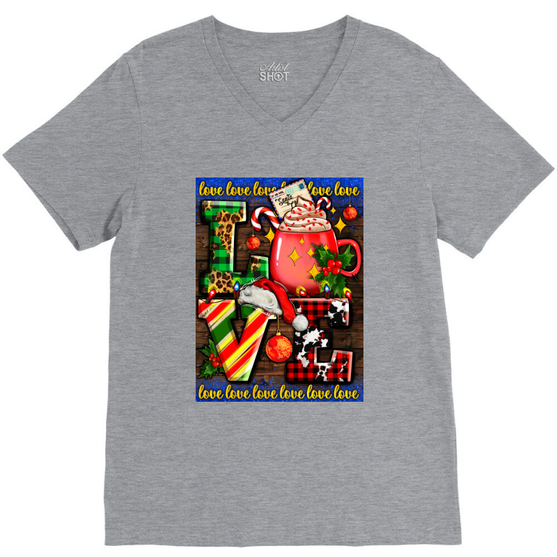 Love Coffee Cup Christmas V-neck Tee | Artistshot