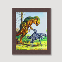 Allosaurus Vs Dryosaurus Poster Nostalgia Portrait Canvas Print | Artistshot