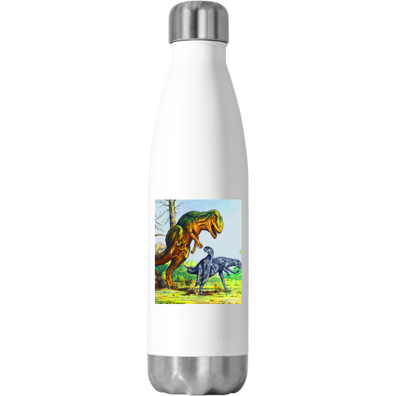 Allosaurus Vs Dryosaurus Poster Nostalgia Stainless Steel Water Bottle | Artistshot