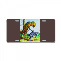 Allosaurus Vs Dryosaurus Poster Nostalgia License Plate | Artistshot