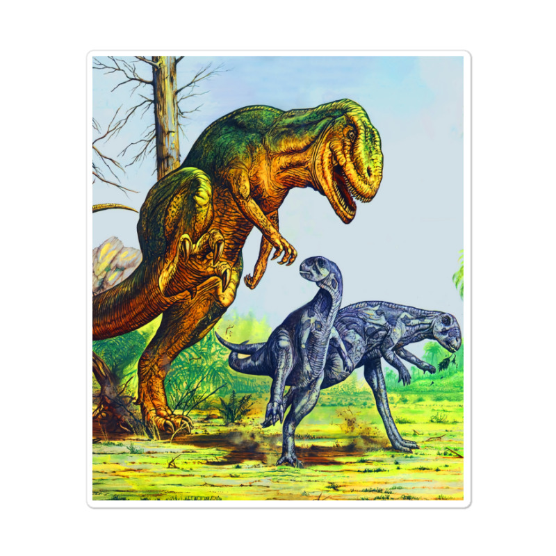 Allosaurus Vs Dryosaurus Poster Nostalgia Sticker | Artistshot