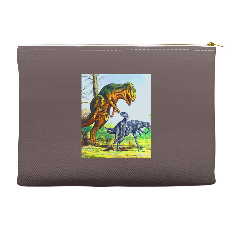 Allosaurus Vs Dryosaurus Poster Nostalgia Accessory Pouches | Artistshot