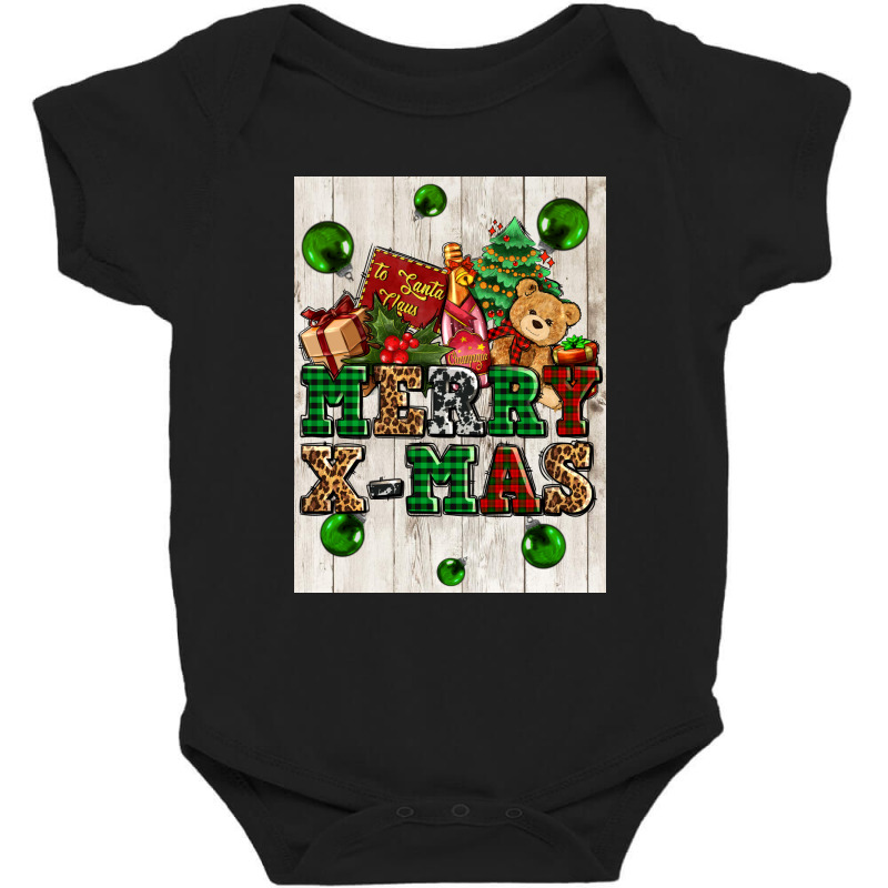 Merry Xmas Baby Bodysuit by AdoDesignShop | Artistshot