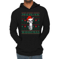 Boston Terrier Ugly Christmas Sweater Lightweight Hoodie | Artistshot