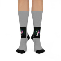 Glowing Slugcat Rain World Poster 80s Crew Socks | Artistshot