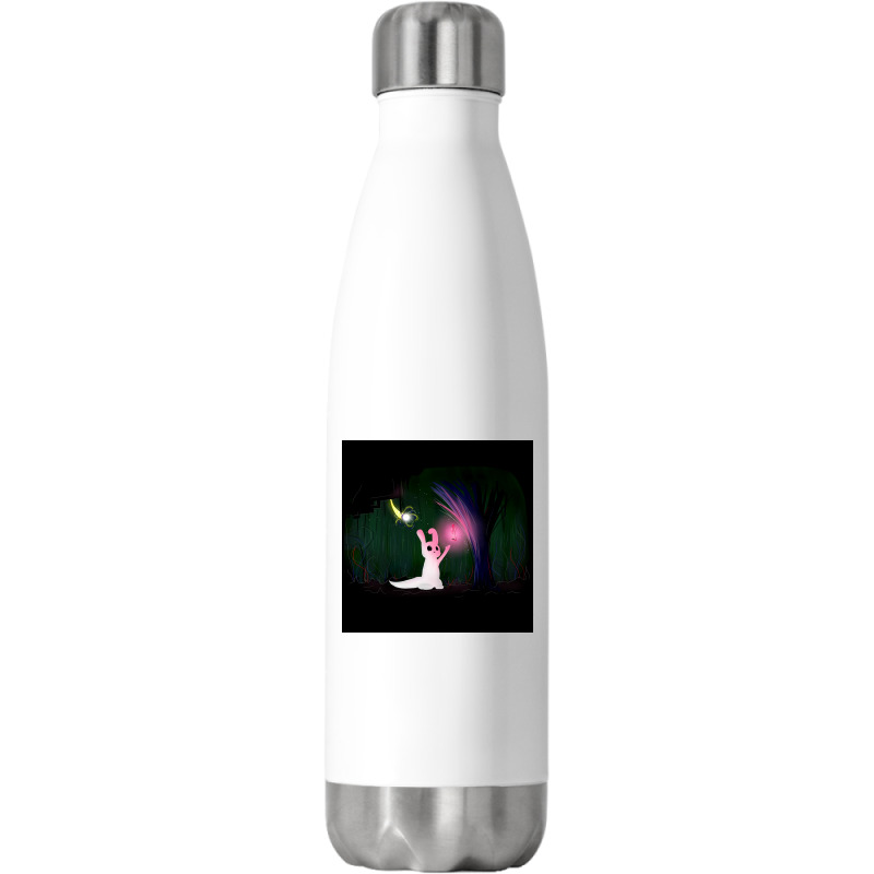 Glowing Slugcat Rain World Poster 80s Stainless Steel Water Bottle | Artistshot