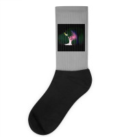 Glowing Slugcat Rain World Poster 80s Socks | Artistshot