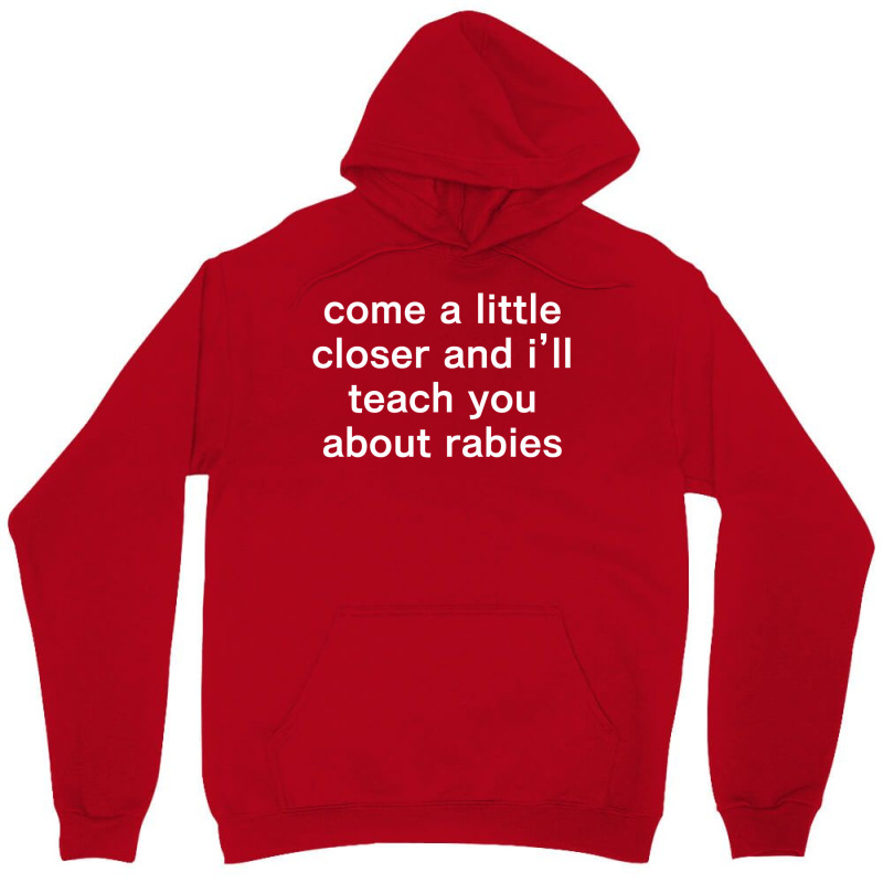 Come A Little Closer And I'll Teach You About Rabies Unisex Hoodie | Artistshot