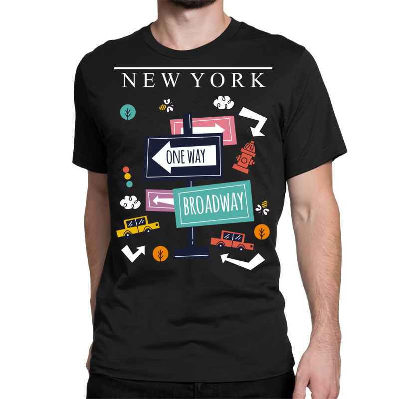 Broadway Sign City New York Classic T-shirt by thebrandal | Artistshot