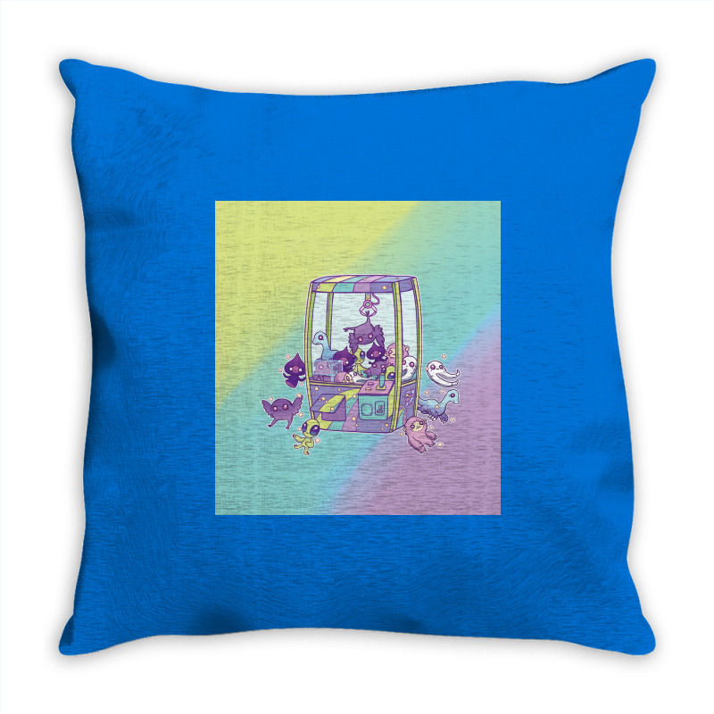 Cryptid Crane Game Machine Poster Nostalgia Throw Pillow | Artistshot