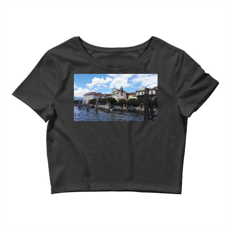 Borromean Islands In Lago Maggiore Arriving By Boat Poster Crop Top by kojekslagod | Artistshot