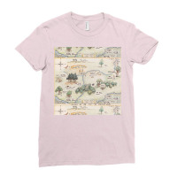 Hundred Acre Wood Map Poster 80s Ladies Fitted T-shirt | Artistshot