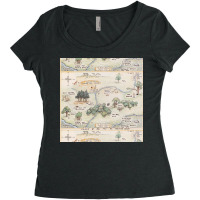 Hundred Acre Wood Map Poster 80s Women's Triblend Scoop T-shirt | Artistshot