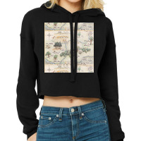 Hundred Acre Wood Map Poster 80s Cropped Hoodie | Artistshot