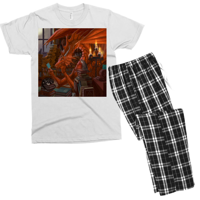 Fantasy Library Poster Aesthetic Men's T-shirt Pajama Set | Artistshot