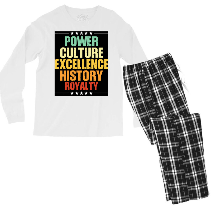 Black Power Black Culture Excellence Black History Royalty Black Gifts Men's Long Sleeve Pajama Set | Artistshot