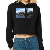 Borromean Islands In Lago Maggiore Arriving By Boat Poster Nostalgia Cropped Hoodie | Artistshot