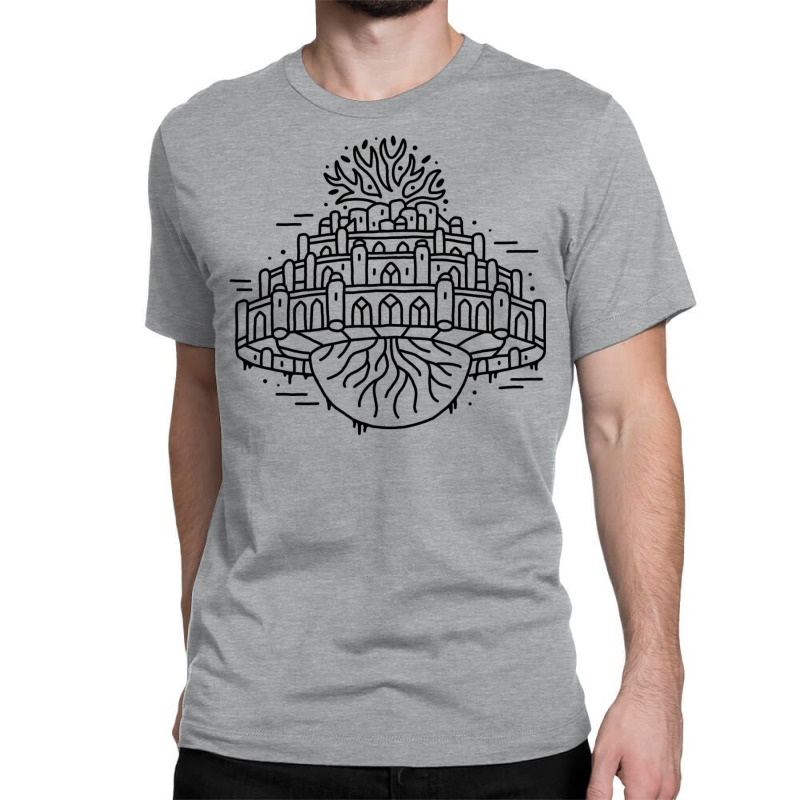 Castle In The Sky (studio Ghibli)   Black Outline Classic T-shirt by mokongmnord | Artistshot