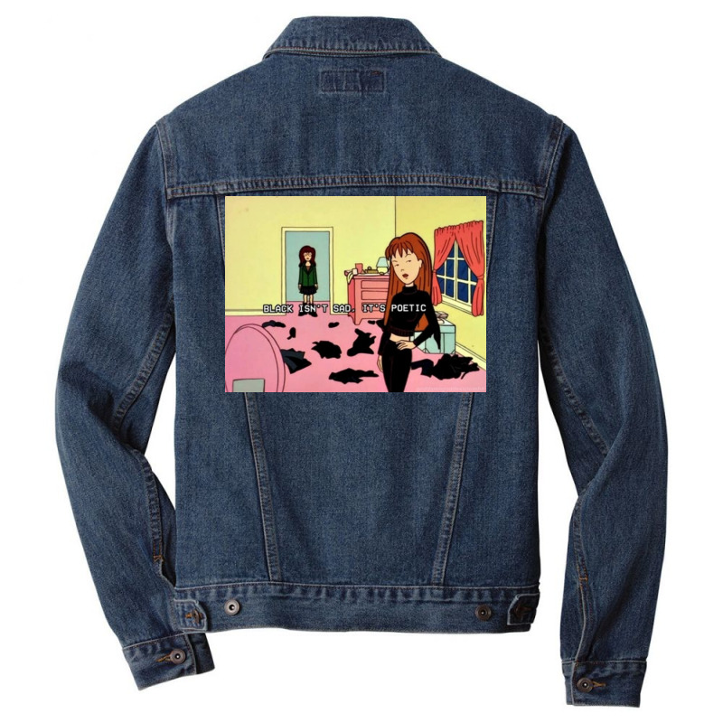 Black Isnx27t Sad Itx27s Poetic Daria Poster Men Denim Jacket | Artistshot