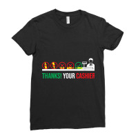 Checkout Belt Rules Store Supermarket Clerk Top Cashier T Shirt Ladies Fitted T-shirt | Artistshot