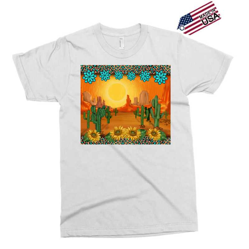 Western Sunset Cactus Sunflowers Gemstones Leopards Exclusive T-shirt | Artistshot