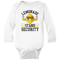 Funny Kids First Business Lemonade Stand Security Long Sleeve Baby Bodysuit | Artistshot