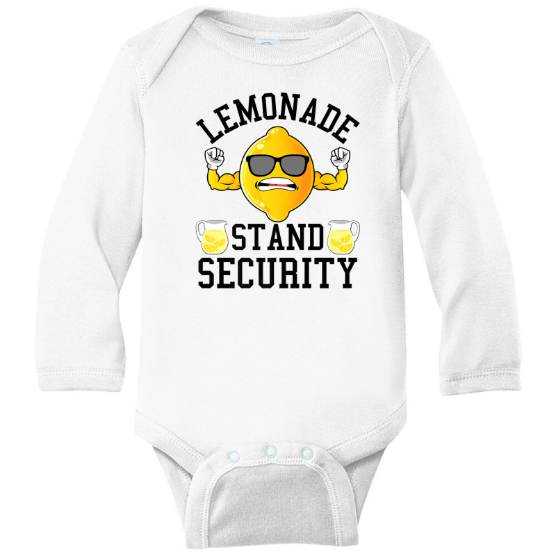 Funny Kids First Business Lemonade Stand Security Long Sleeve Baby Bodysuit by xakiculeav | Artistshot