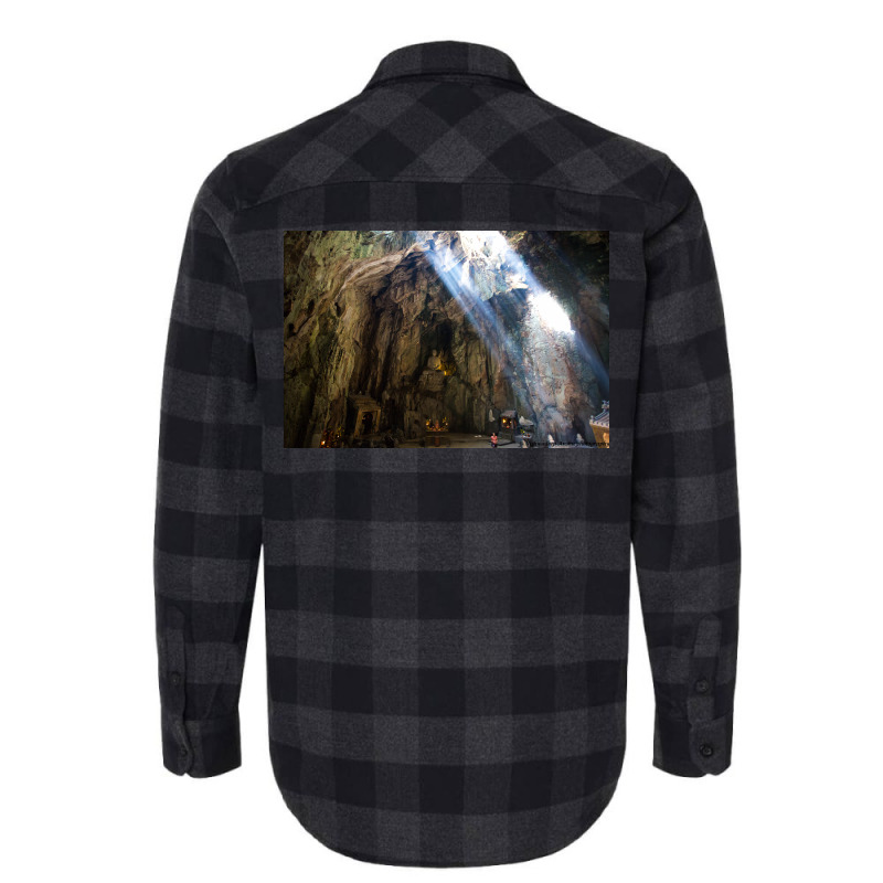 Cave Temple Poster Nature Flannel Shirt | Artistshot