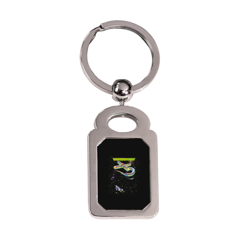 Club Ninja Space Station Silver Rectangle Keychain | Artistshot