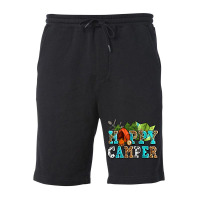 Happy Camper With Trees And Map Fleece Short | Artistshot