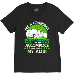 irish me and grandma are more than besties , she is my alibi t shirt V-Neck Tee | Artistshot