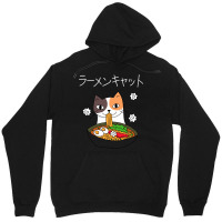 Ramen Cat (tortoiseshell, White Text) Unisex Hoodie | Artistshot