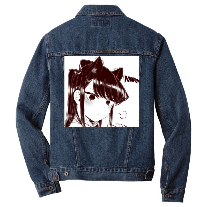 Komi San Cat Poster 70s Men Denim Jacket | Artistshot