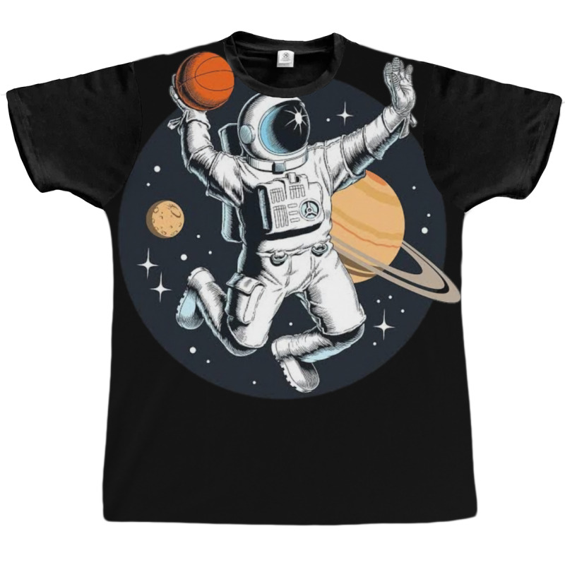 Dino Space Poster Green Graphic T-shirt | Artistshot