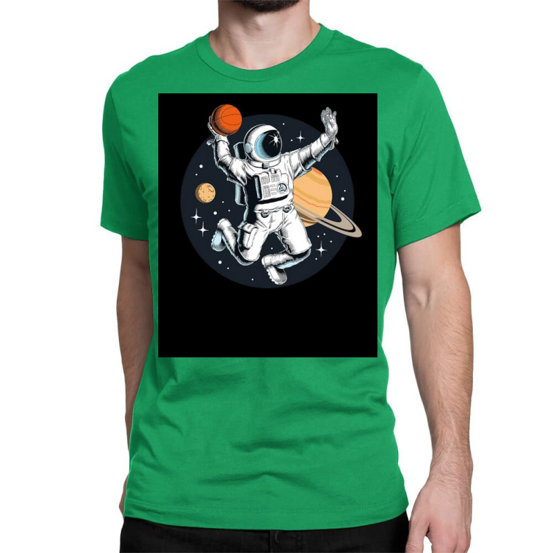 Dino Space Poster Green Classic T-shirt | Artistshot